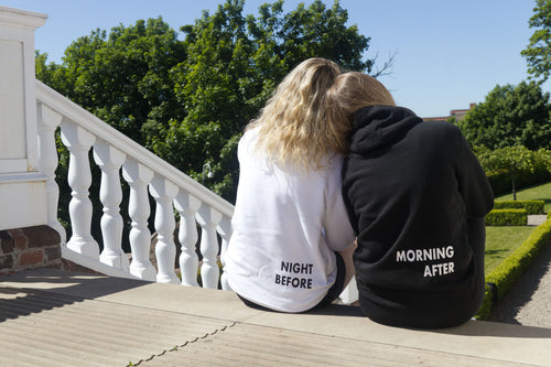 Black Stylish Slogan Hoodie